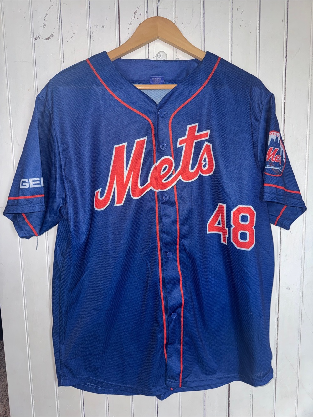 New York Mets Jersey Blue Size XL